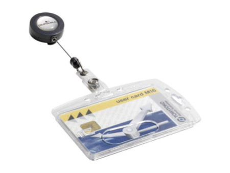DURABLE Porte-badge, rigide, avec porte-carte, 85 x 54 mm
