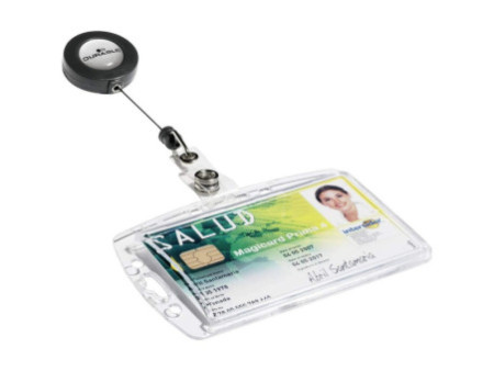 DURABLE Porte-badge, rigide, avec porte-carte, 85 x 54 mm