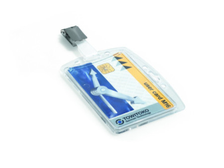 DURABLE Porte-badges avec clip DOPPELBOX, transparent