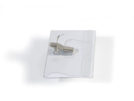 DURABLE Porte-badge avec clip & épingle, 90 x 54 mm