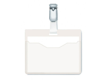 DURABLE Porte-badge, ouvert sur le haut, à clip, transparent