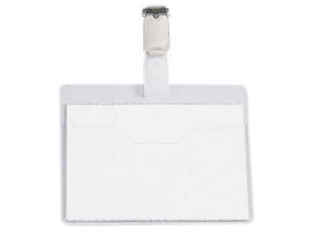 DURABLE Porte-badge, ouvert sur le haut, à clip, transparent