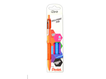 Pentel Stylo à bille rétractable iZee, étui de 4, TREND