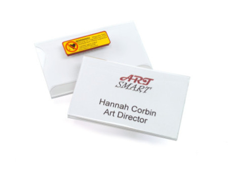 DURABLE Badge à aimant, 90 x 54 mm, transparent
