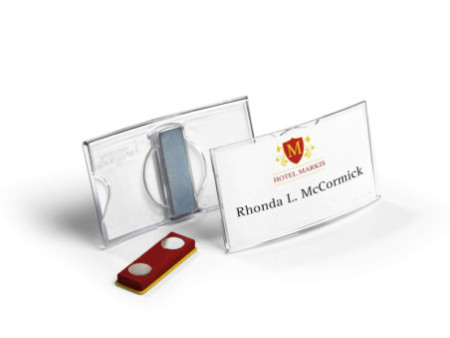 DURABLE Badge KONVEX, avec aimant, 75 x 40 mm
