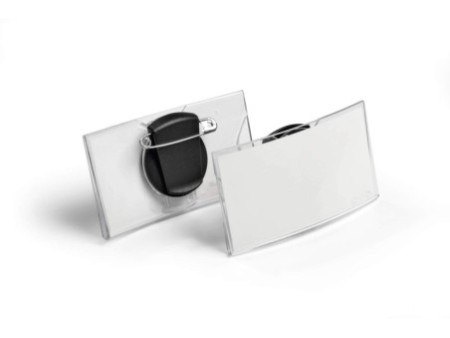 DURABLE Porte-badge convexe, avec épingle, 75 x 40 mm