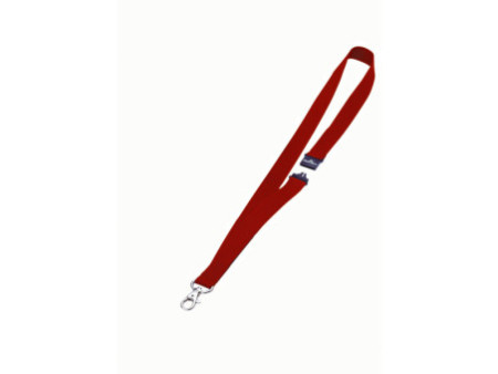 DURABLE Lacet textile 20 avec fermeture de sécurité, rouge