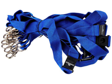 DURABLE Lacet textile 20 avec fermeture de sécurité bleu