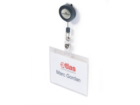 DURABLE Badge avec enrouleur, 90 x 60 mm