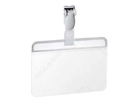 DURABLE Porte-badge plastifié, avec clip, 90 x 54 mm