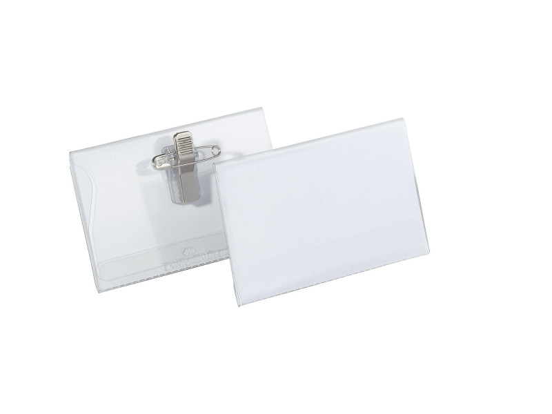 DURABLE Porte-badge avec clip & épingle, 40 x 75 mm