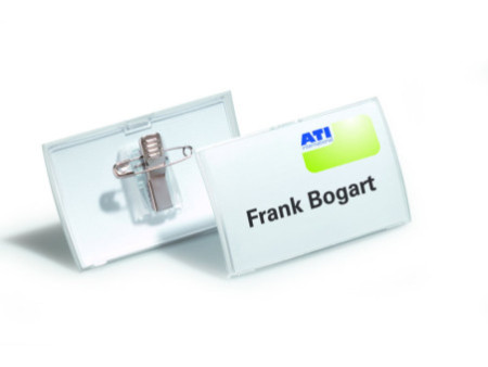 DURABLE Porte-badge Click Fold, avec pince combi, 75 x 40 mm
