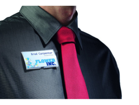 DURABLE Porte-badge Click Fold, avec pince combi, 75 x 40 mm