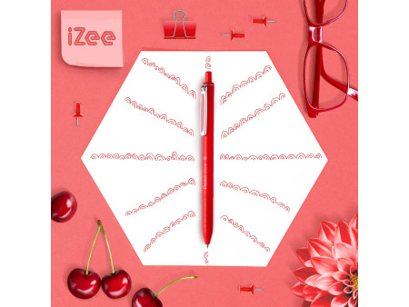 Pentel Stylo à bille rétractable iZee, rouge