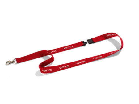 DURABLE Lacet textile 20 VISITOR, longueur : 440 mm, rouge
