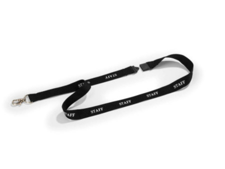 DURABLE Lacet textile 20 STAFF, longueur : 440 mm, noir