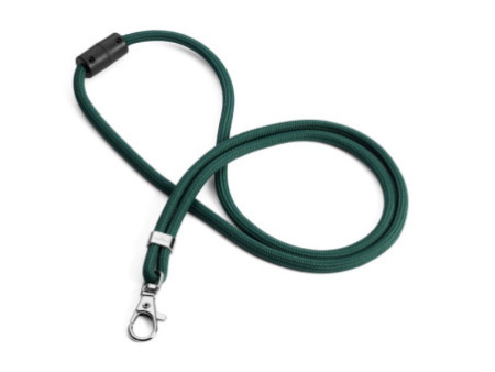 DURABLE Cordon textile rPET avec mousqueton, vert