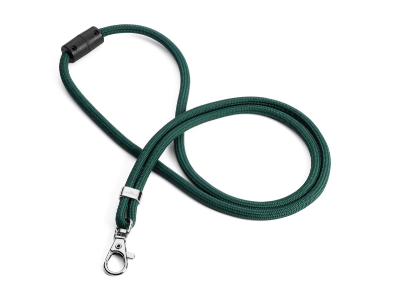 DURABLE Cordon textile rPET avec mousqueton, vert