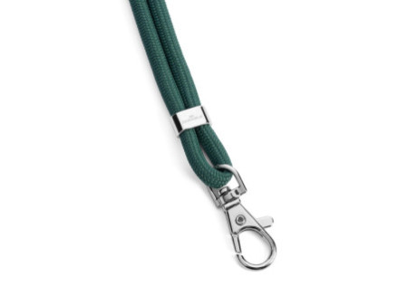 DURABLE Cordon textile rPET avec mousqueton, vert