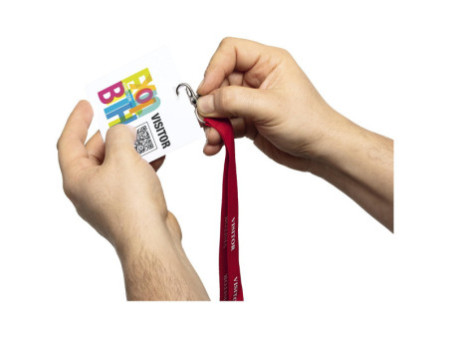 DURABLE Badge visiteur 'VISITOR BADGE', film, blanc