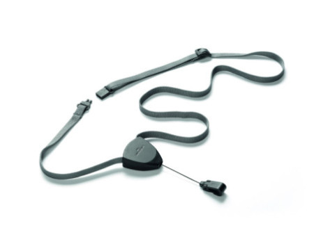 DURABLE Lacet textile FLEX, avec enrouleur, gris
