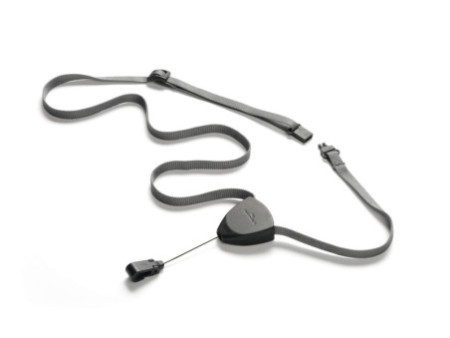 DURABLE Lacet textile FLEX, avec enrouleur, gris