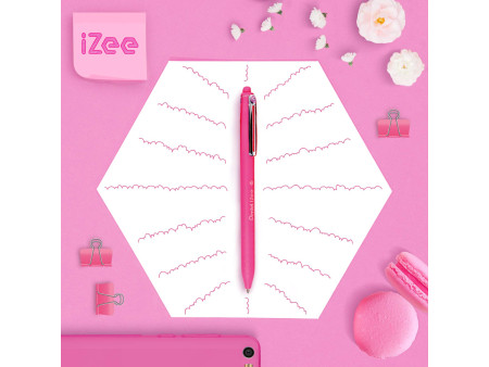 Pentel Stylo à bille rétractable iZee, rose