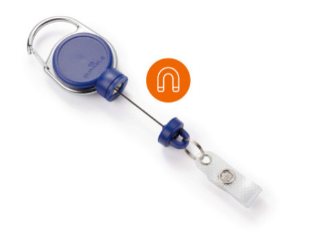 DURABLE Enrouleur 'EXTRA STRONG', pour porte-carte, bleu
