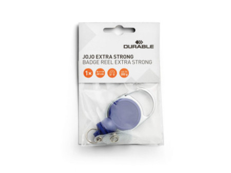 DURABLE Enrouleur 'EXTRA STRONG', pour porte-carte, bleu