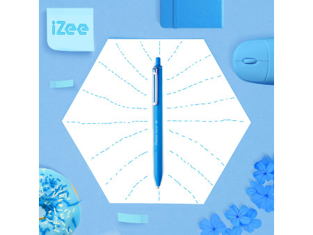 Pentel Stylo à bille rétractable iZee, bleu ciel