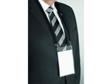 DURABLE Badge évènementiel, avec ruban en tissu, A6, noir