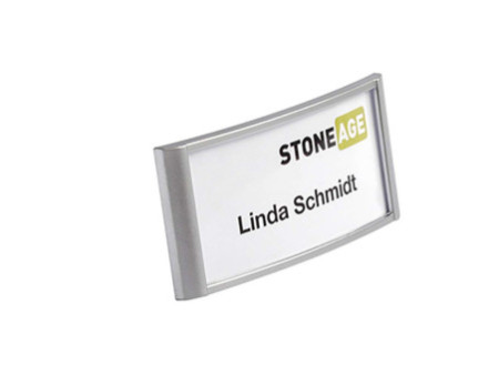 DURABLE Badge CLASSIC, à aimant, 74 x 34 mm, argent