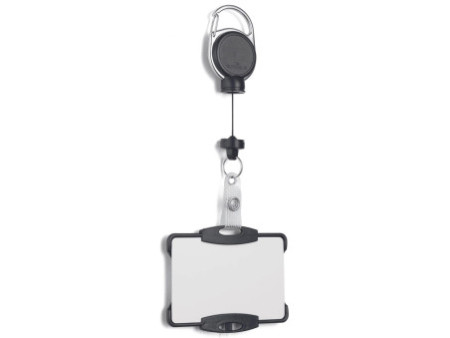 DURABLE Porte-badge avec enrouleur EXTRA STRONG, noir