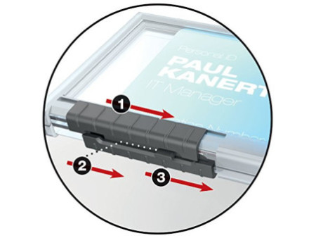 DURABLE Porte-badge PUSHBOX TRIO, transparent