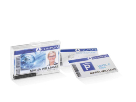 DURABLE Porte-badge PUSHBOX TRIO, transparent