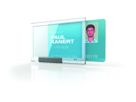 DURABLE Porte-badge PUSHBOX TRIO, transparent