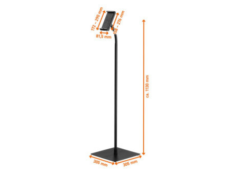 DURABLE Support pour tablette TOUGH FLOOR, noir
