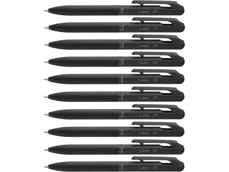 Pentel Stylo à bille rétractable Calme, 0,35 mm, noir
