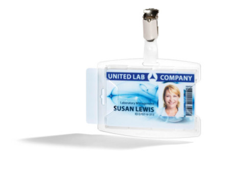 DURABLE Porte-badge 'reXycle', avec clip, pour 2 badges