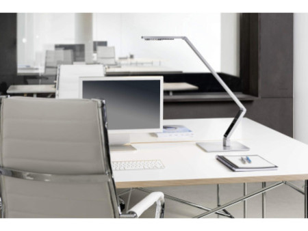 LUCTRA Lampe de bureau à LED TABLE LINEAR BASE, argent