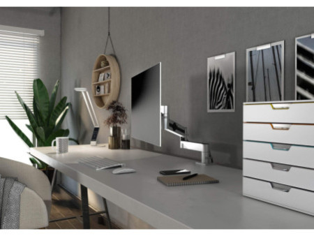 LUCTRA Lampe de bureau à LED TABLE RADIAL BASE, blanc