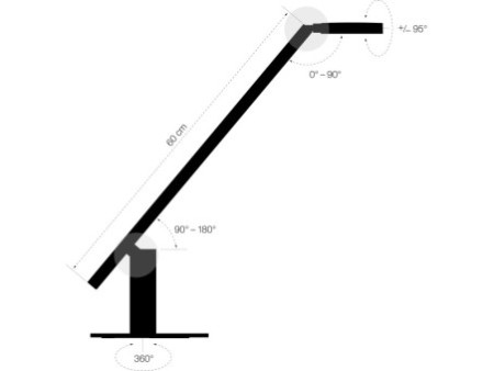 LUCTRA Lampe de table LED TABLE LITE, socle, noir
