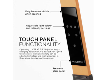 LUCTRA Lampadaire mobile rechargeable à LED FLEX, orange