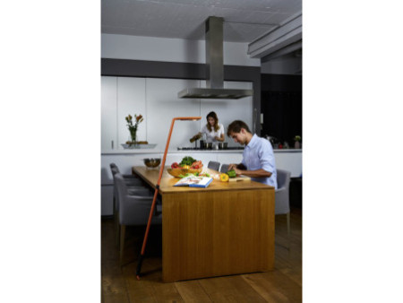 LUCTRA Lampadaire mobile rechargeable à LED FLEX, argent
