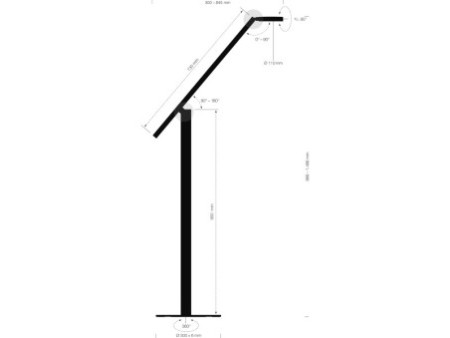 LUCTRA Lampadaire FLOOR LITE, noir