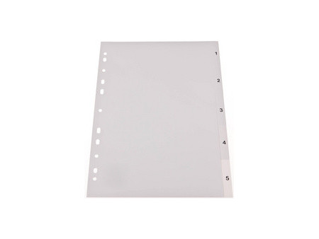 proOFFICE Intercalaires en plastique, numériques, A4
