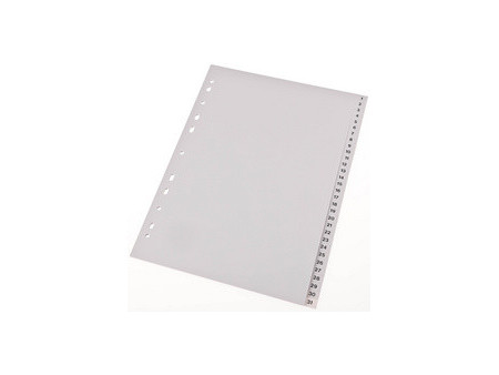 proOFFICE Intercalaires en plastique, numériques, A4