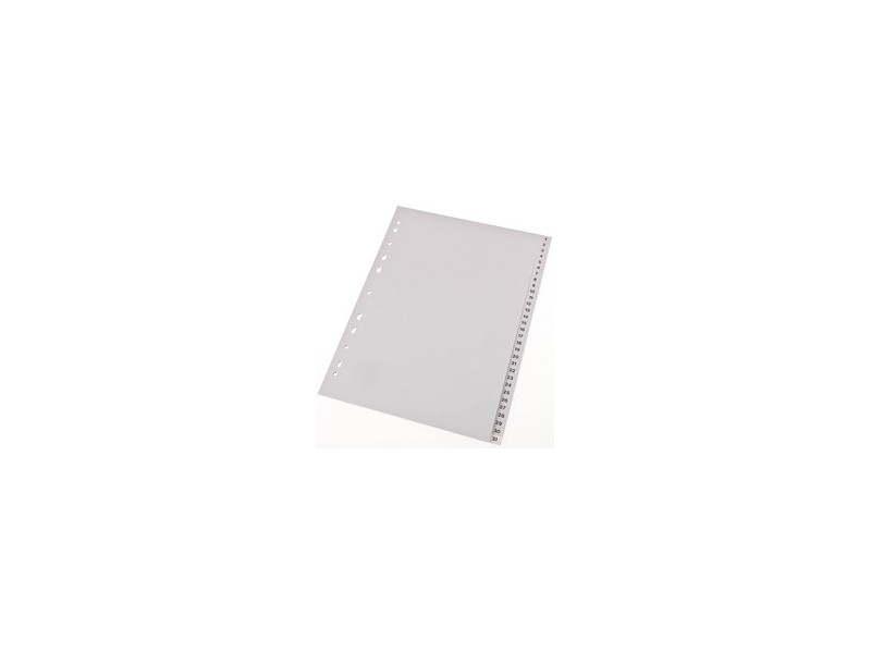 proOFFICE Intercalaires en plastique, numériques, A4