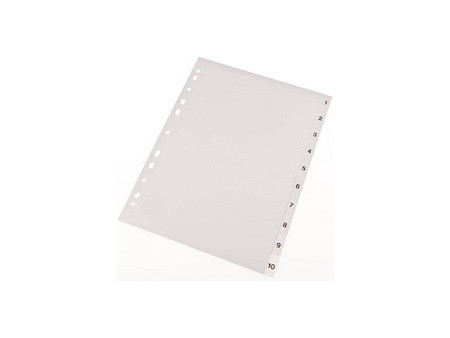 proOFFICE Intercalaires en plastique, numériques, A4