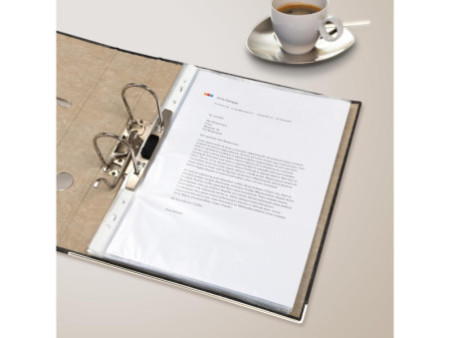 proOFFICE Pochette perforée, A4, PP, 50 microns, transparent